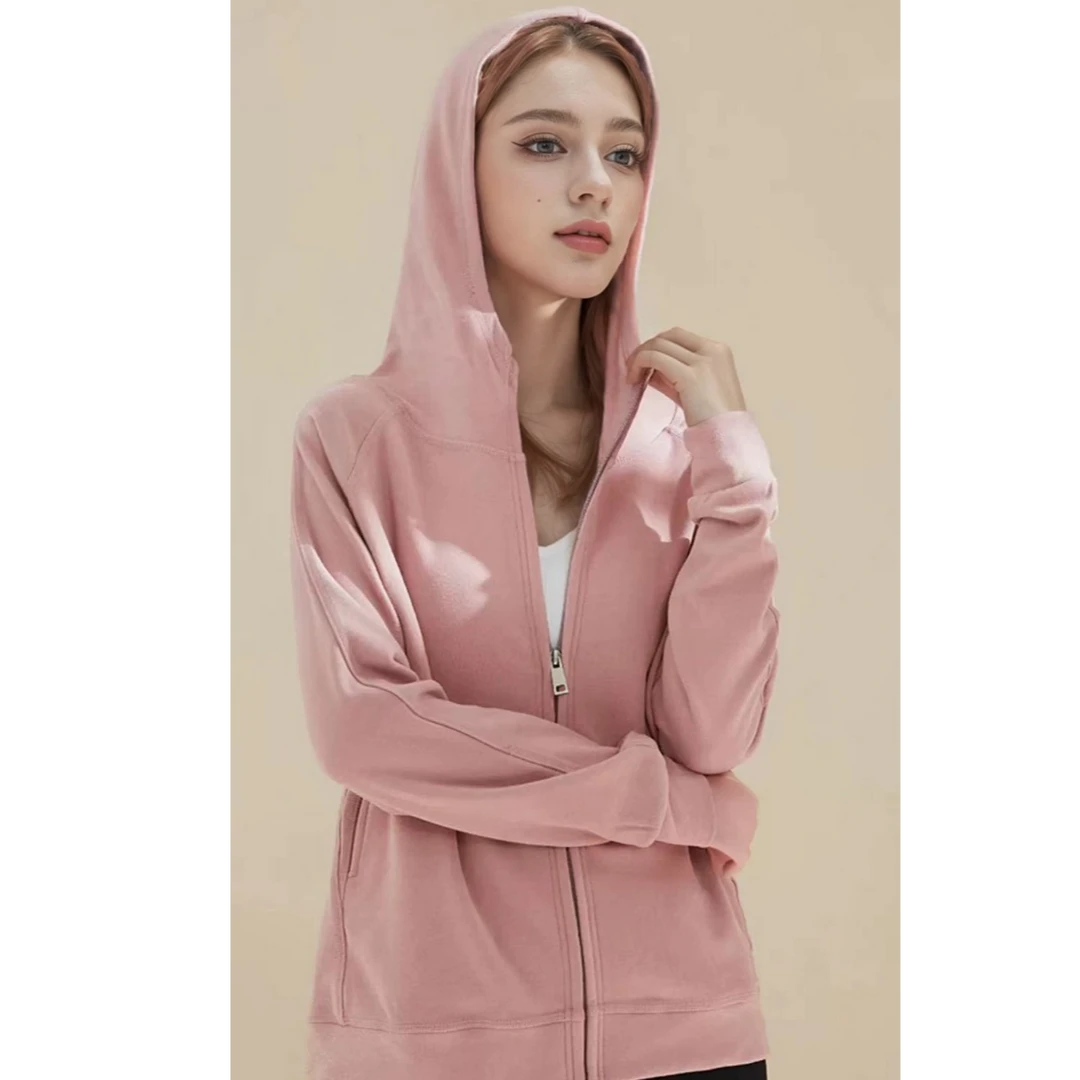 清仓 酱子家【德绒拉链外套】德绒发热时尚运动显瘦连帽上衣女款