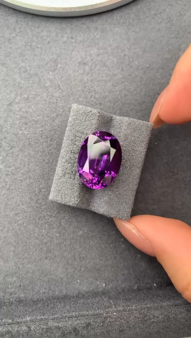 未镶嵌珠宝半成品紫晶10.9ct 紫水晶 定制 FH