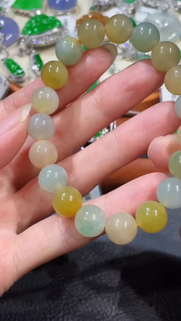 未镶嵌手串翡翠珠珠