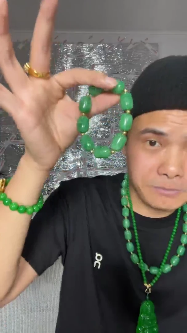 未镶嵌手串翡翠【小伍珠宝】高端老型珠手串