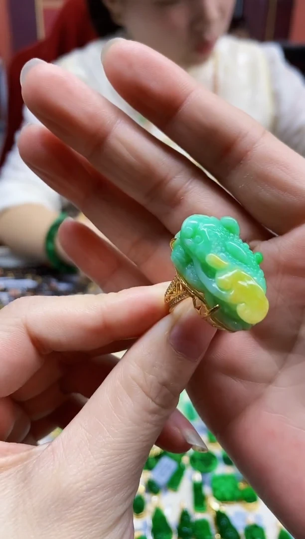 颈饰未镶嵌翡翠戒指