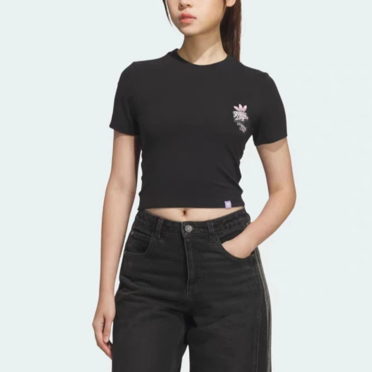 阿迪达斯/adidas新款女子夏季时尚百搭休闲圆领短袖T恤 JN1680