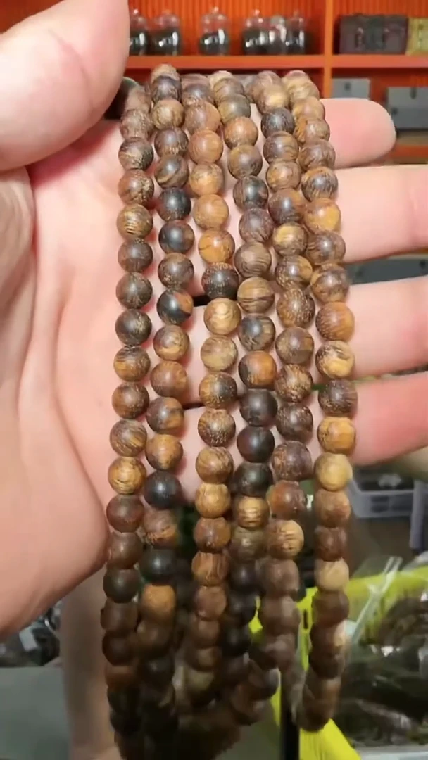 沉香手串187号沉水长串21g0.7多样性发一