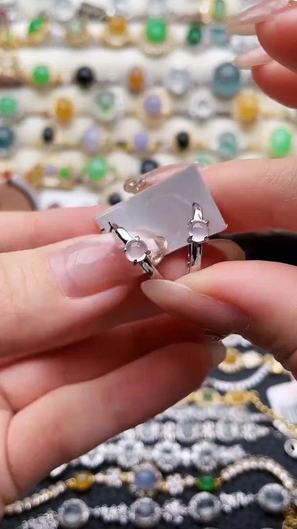 银S925镶嵌戒指翡翠79