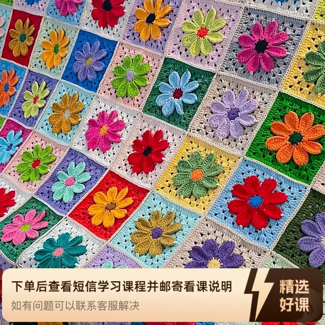 雏菊花毯子 课程（留意短信解锁课程）