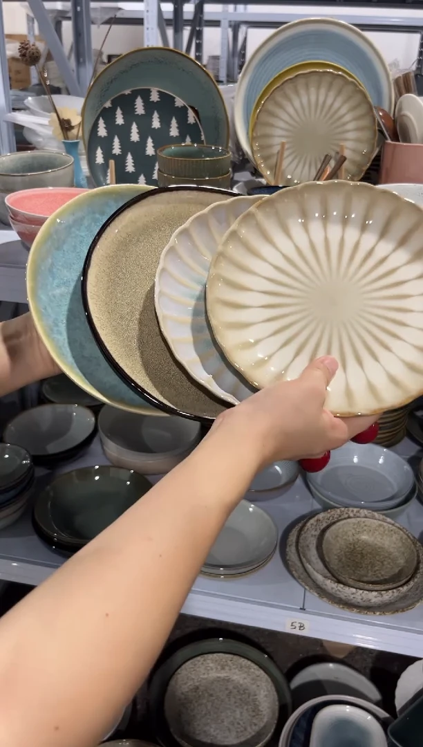 陶瓷外贸尾货瑕疵满20包邮X4 小盘组合