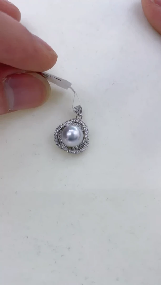 颈饰银S925镶嵌海水珍珠