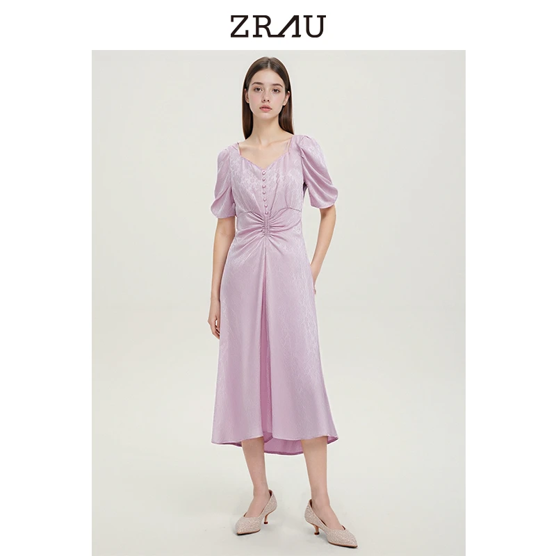 【达人专属】ZRAU浪漫气质法式宫廷泡泡袖连衣裙91130321441