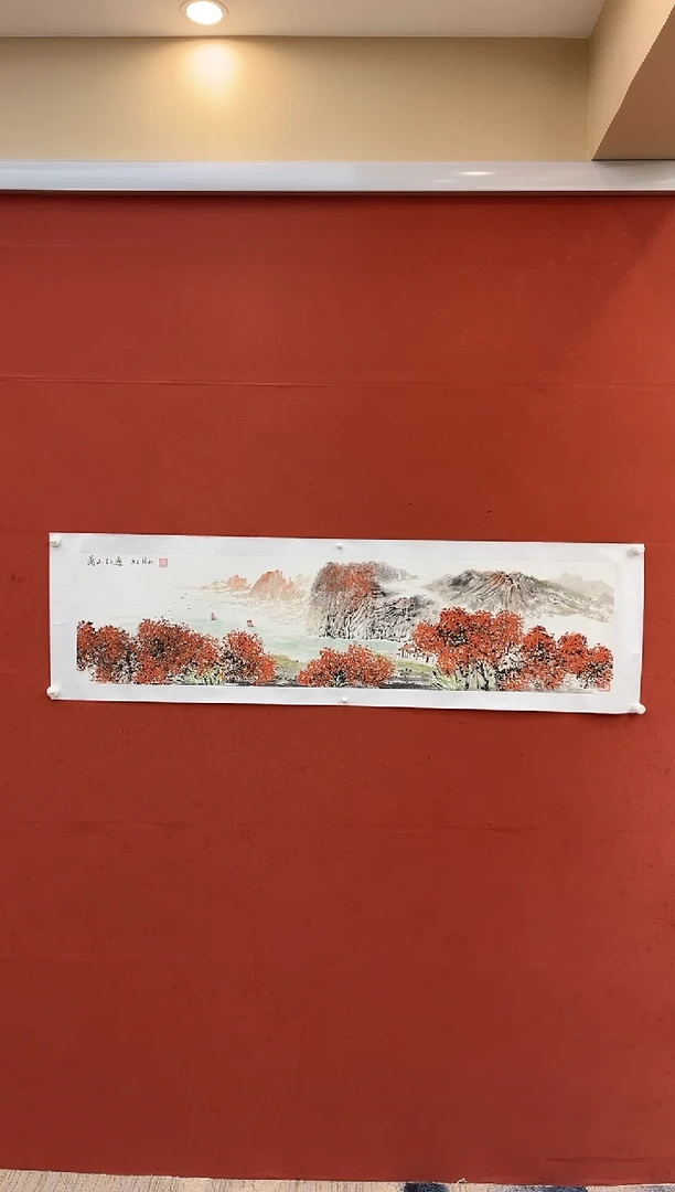 【闪购商品】国画万山红遍-四尺对开-托底