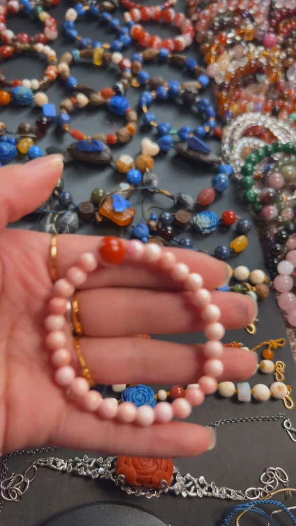 手链未镶嵌和田玉（糖玉）手串