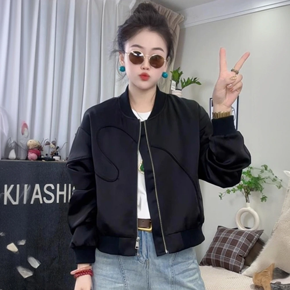 【尖货甄选】设计感时尚大码短款外套女2025秋季新款小个子显瘦上衣