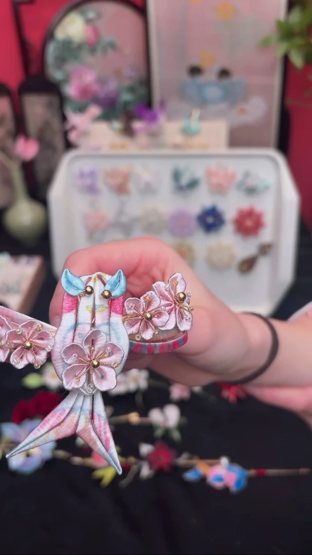 刺绣冰*非遗手工绒花