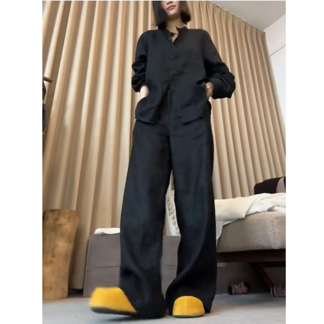 【现货】ZUOXIAOQII琉璃时尚慵懒风黑色套装女2025春夏新款春装