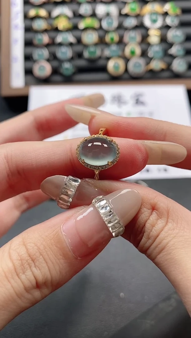 银S925镶嵌戒指翡翠151