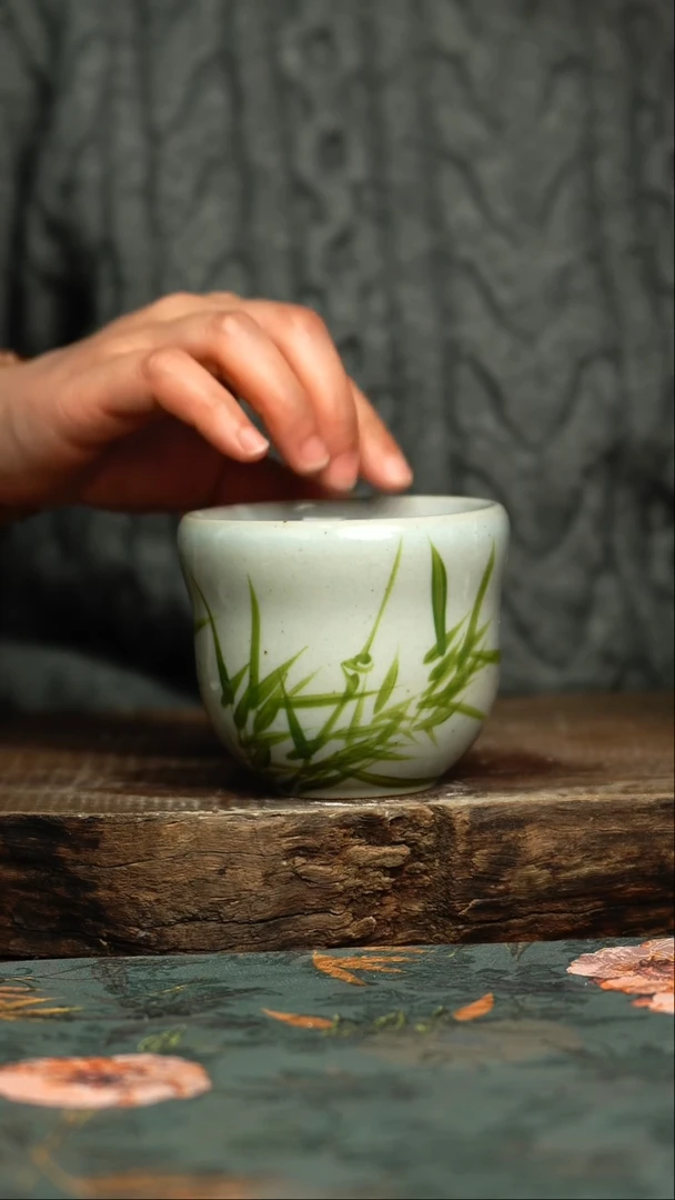 【闪购商品】杯釉下彩手工手绘同款陶器