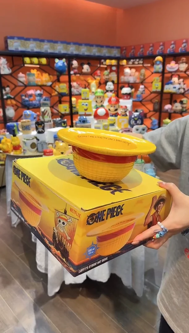 瓷片@@路飞帽水果沙拉碗（礼盒）