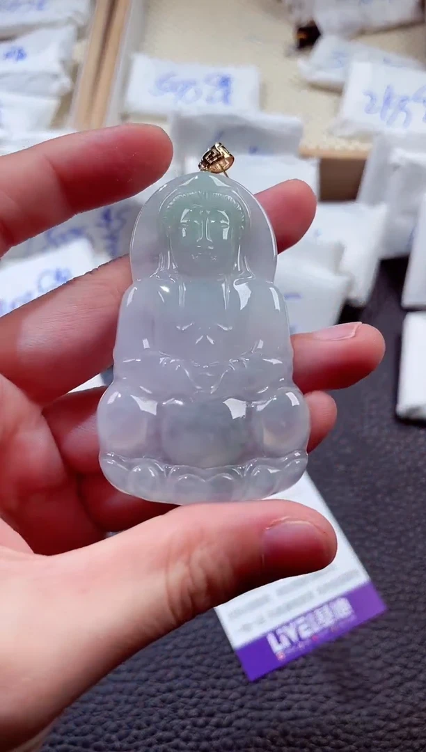 翡翠18K金镶嵌颈饰00002428