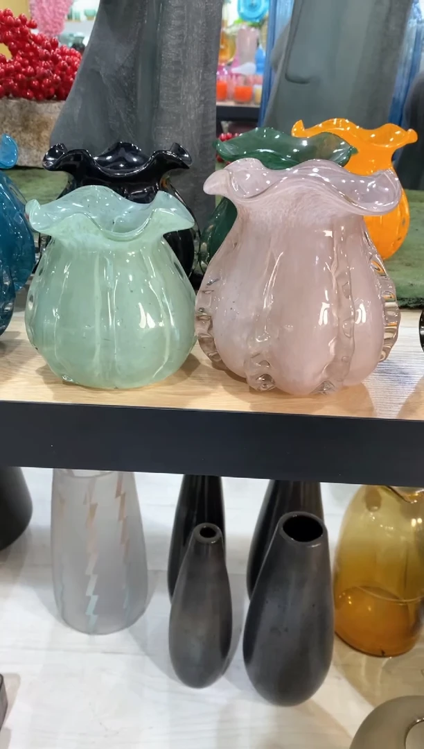 【闪购商品】琉璃慕忆家花瓶一对