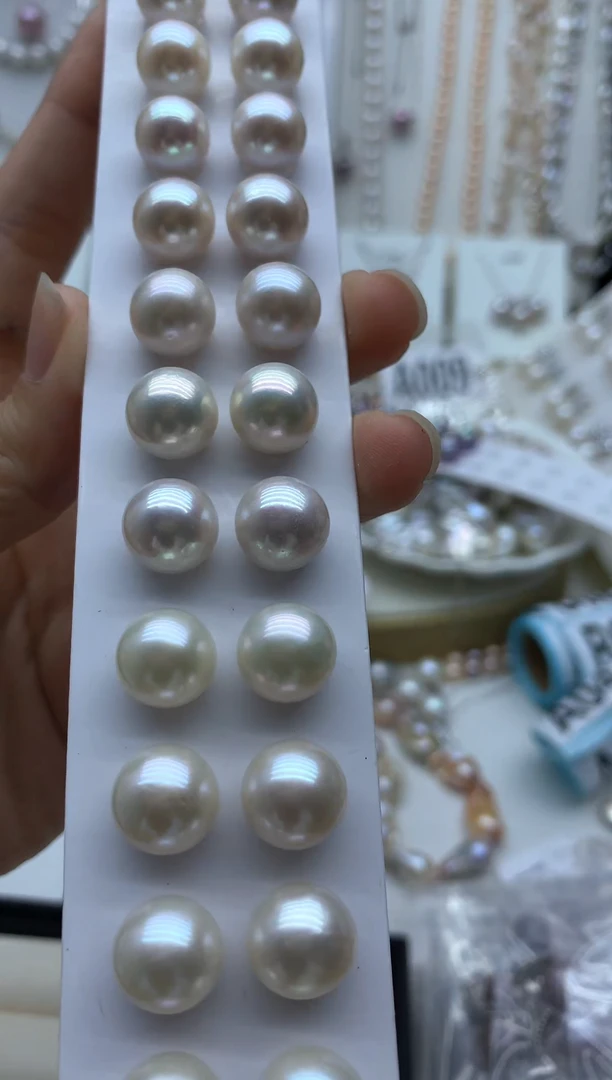 银S925镶嵌淡水珍珠耳饰多样性发其一素丁