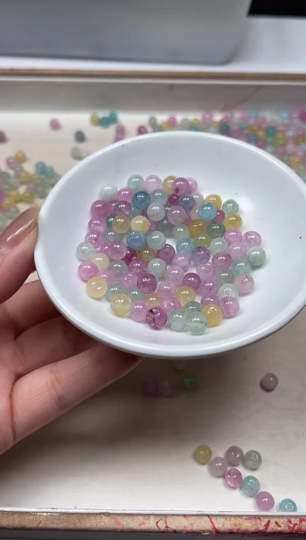 散珠未镶嵌碧玺C782 小灯泡碧玺6mm30颗8元