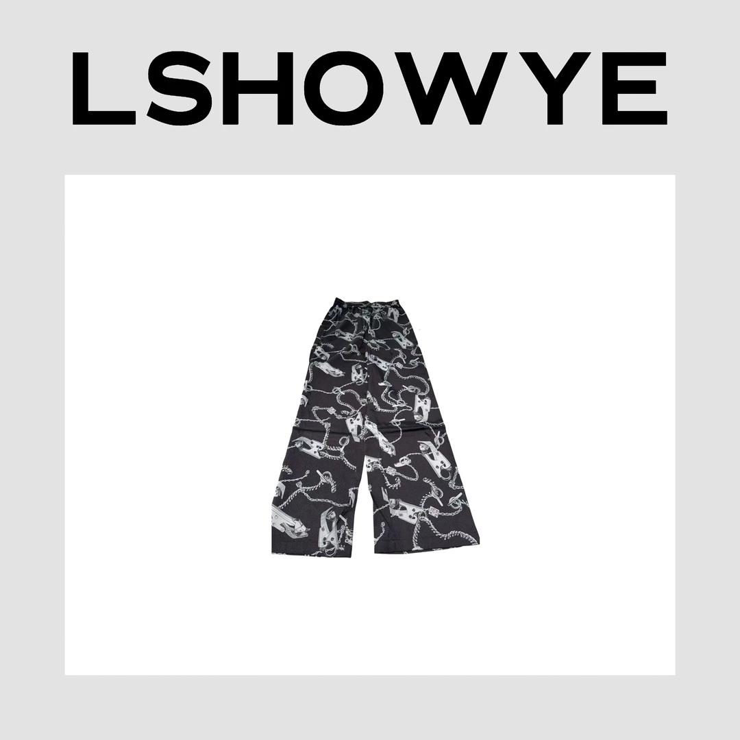 LSHOWYE｜链条印花休闲长裤 xbz2504242