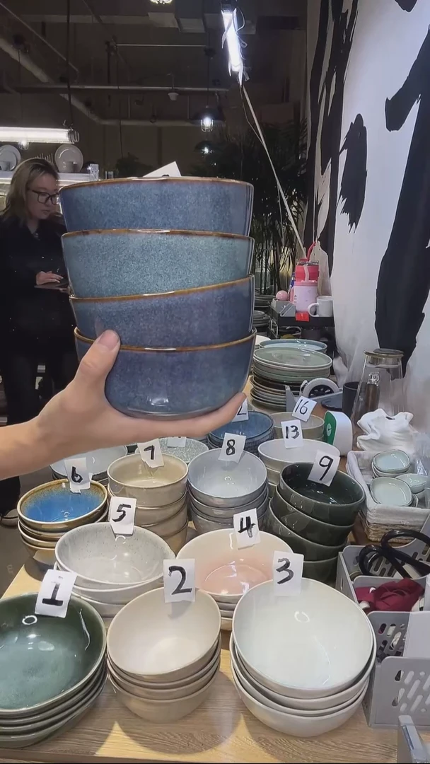 瓷68高温釉下彩陶瓷餐具默认微瑕