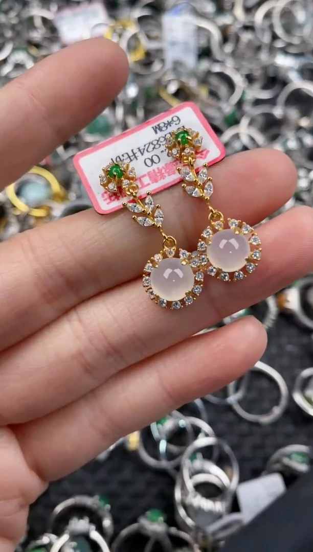 银S925镶嵌戒指翡翠999            8