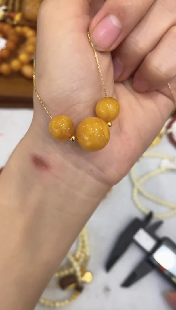 蜜蜡颈饰未镶嵌QX0174