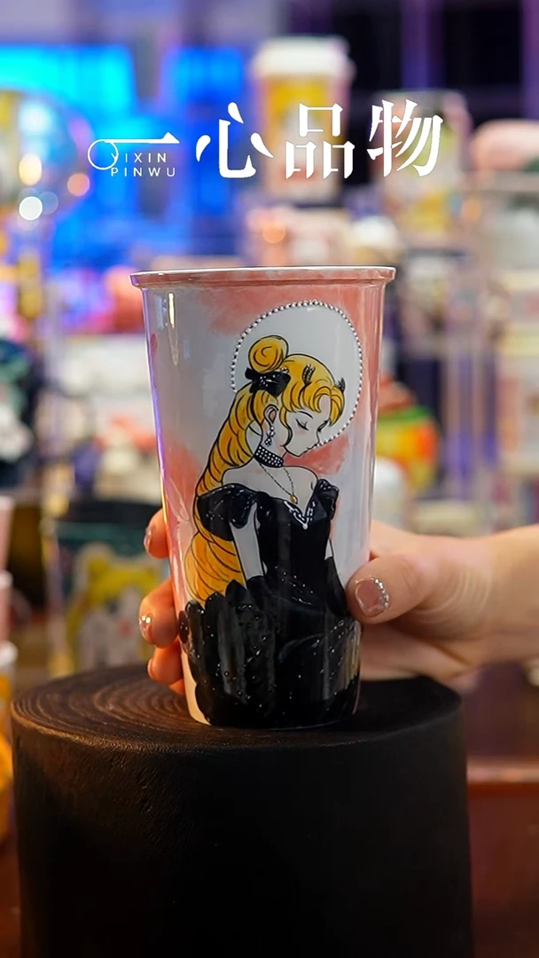 杯子瓷S135景德镇手工手绘杯子摆件