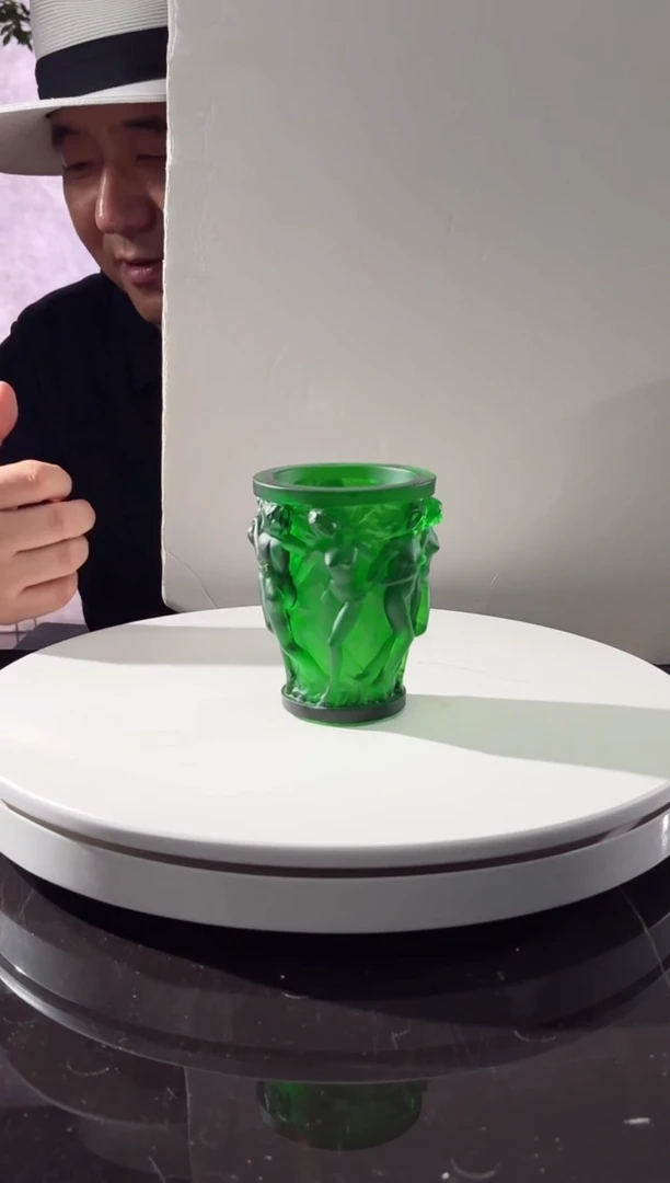 摆件绿色酒神小花插