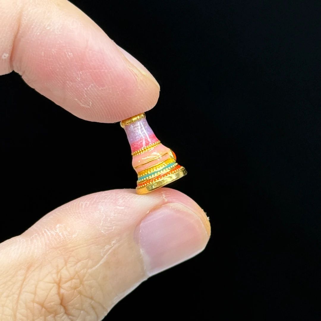 足金999彩虹中穿桶珠配件