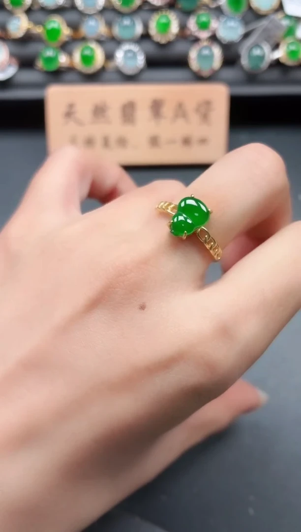 银S925镶嵌戒指翡翠1111