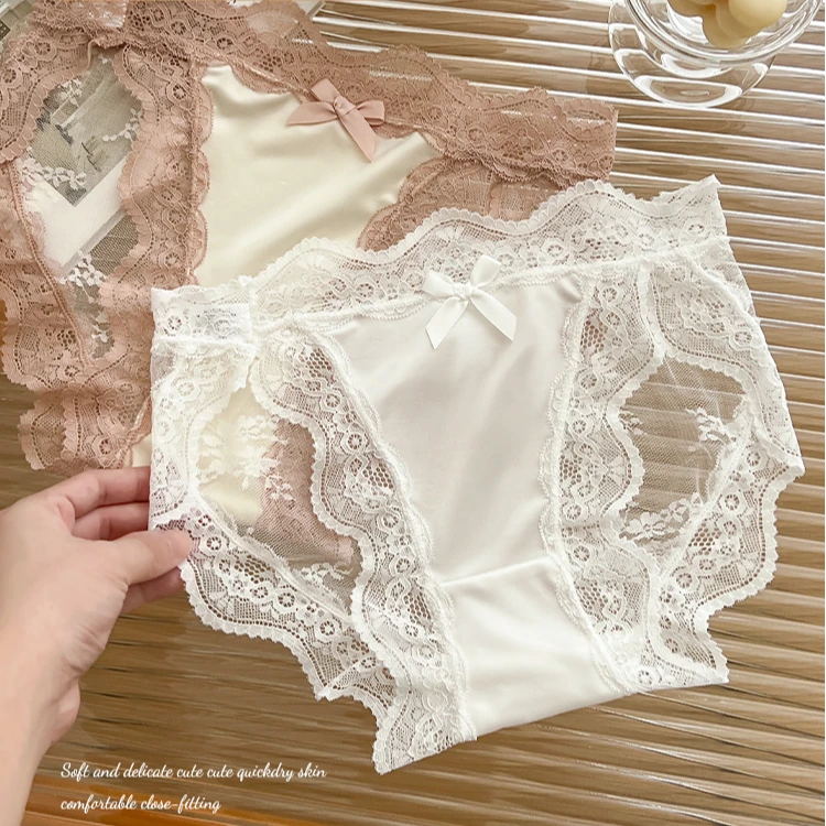 低腰春心荡漾honey美臀裤三角内裤镂空舒适纯棉蕾丝日系性感494