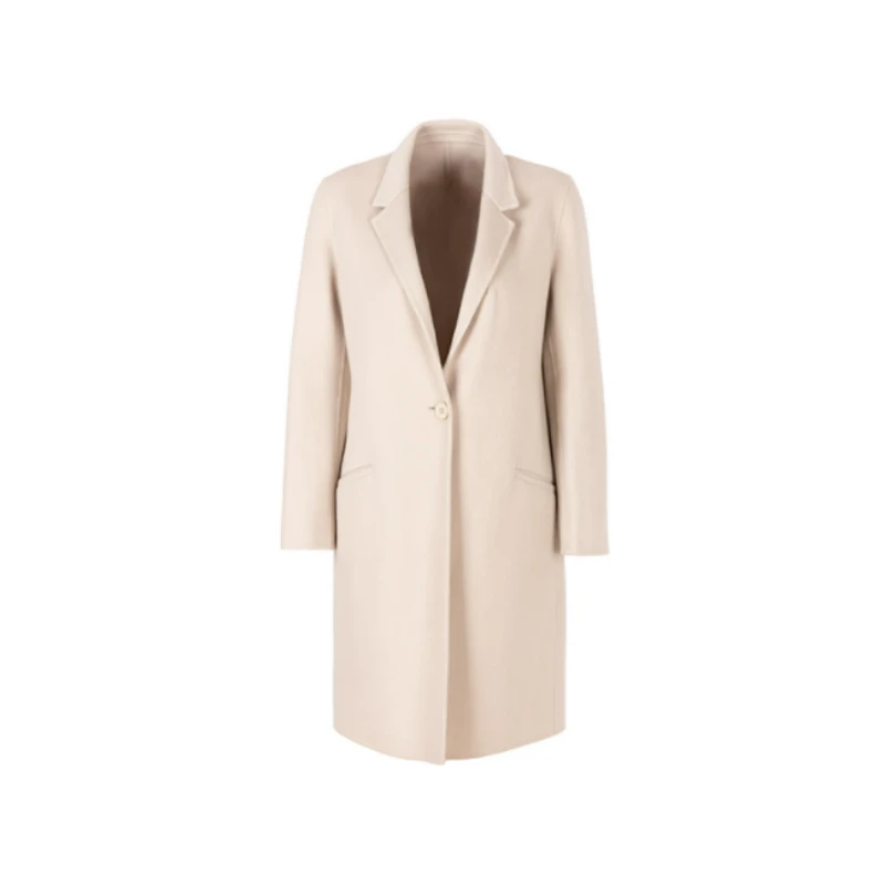 inandon双面赫本风羊毛外套修身毛呢大衣20570