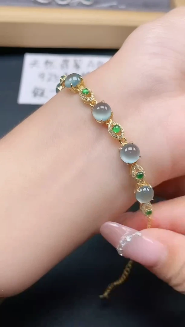 银S925镶嵌戒指翡翠111