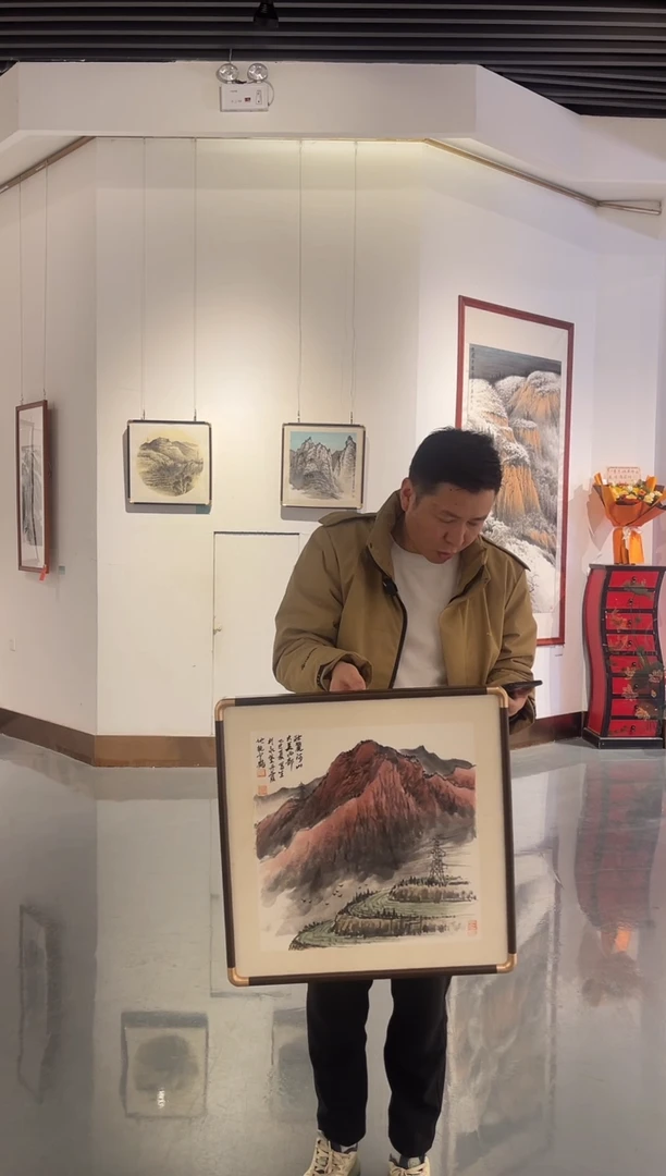 国画贾杰B三尺斗方带框
