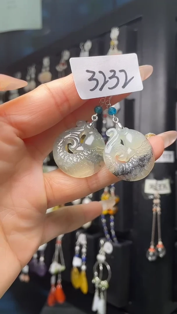 银S925镶嵌耳饰紫晶喜欢拍