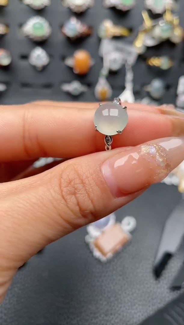 【闪购商品】翡翠戒指银S925镶嵌2222222222  74