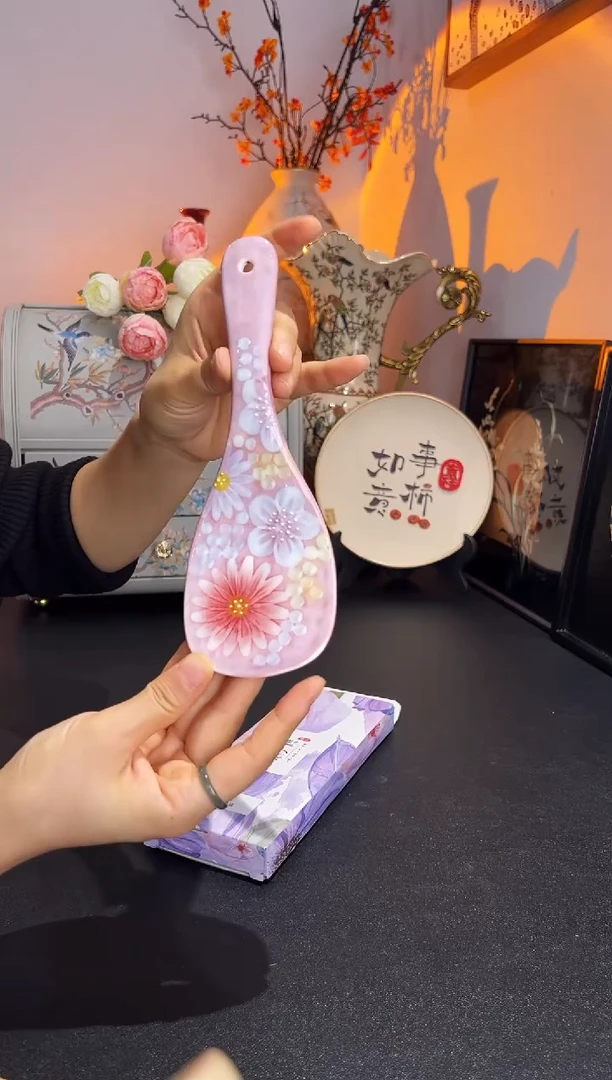 日本濑户烧手绘 陶瓷铲 外贸陶瓷铁艺家居百货
