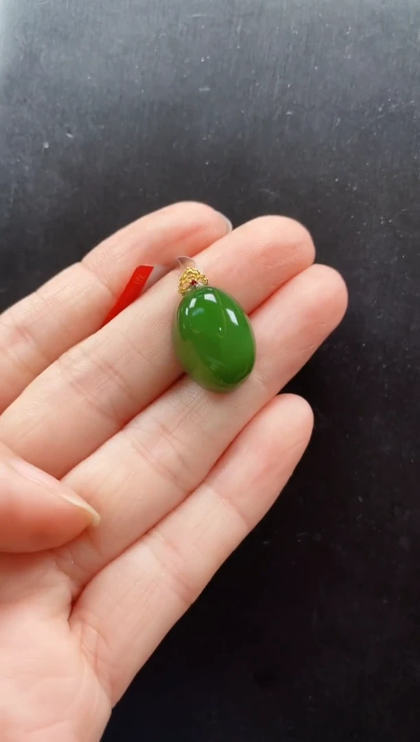 吊坠(赠链)18K金镶嵌和田玉都