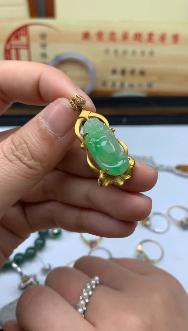 【闪购商品】定制翡翠18K金镶嵌/////////