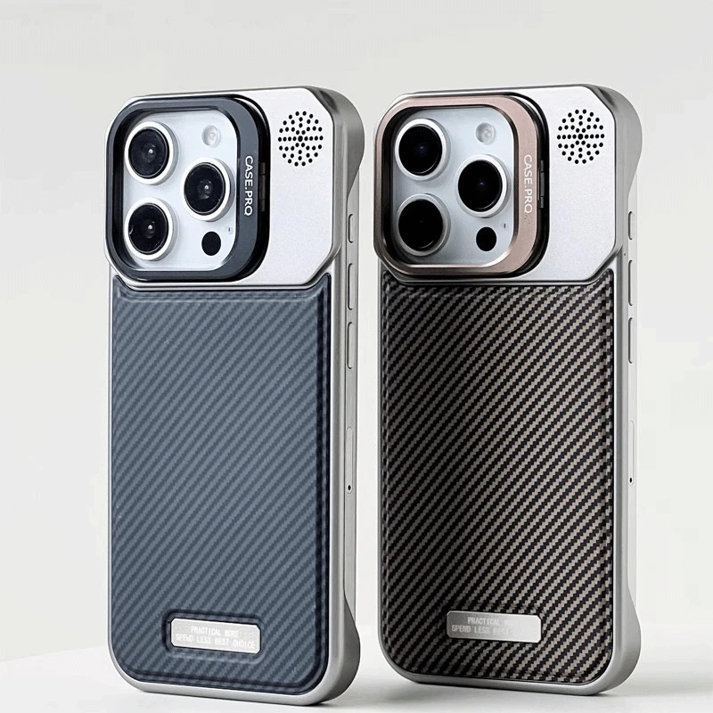 香薰碳纤纹适用苹果16promax保护套镜框支架iPhone15/14/13/12套
