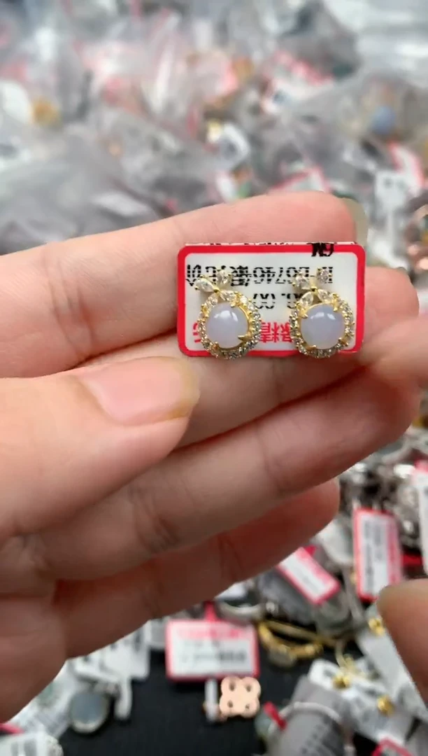 翡翠戒指银S925镶嵌天然A货缅甸翡翠
