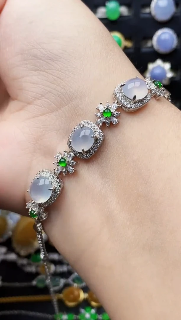 银S925镶嵌戒指翡翠4354