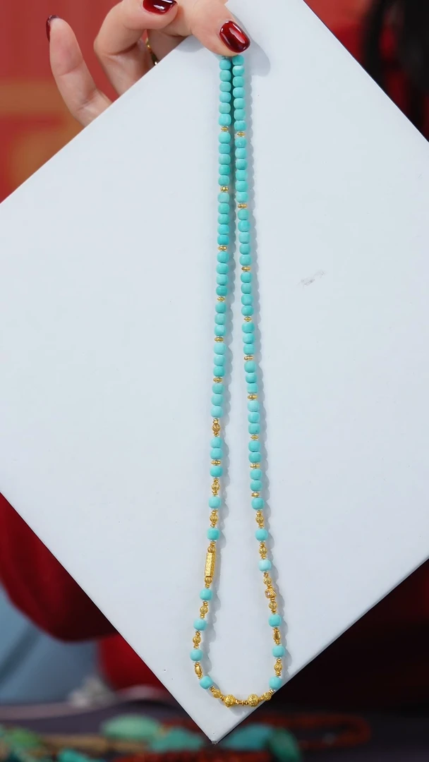 【闪购商品】绿松石项链18K金镶嵌1