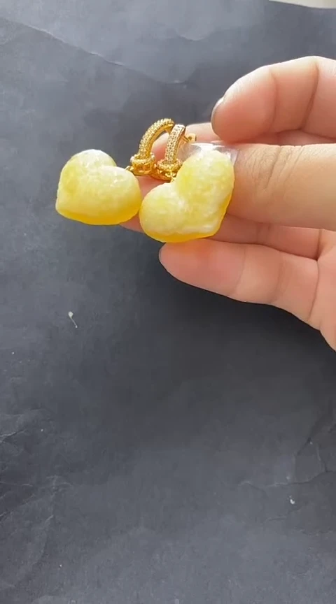 未镶嵌琥珀裸石耳坠
