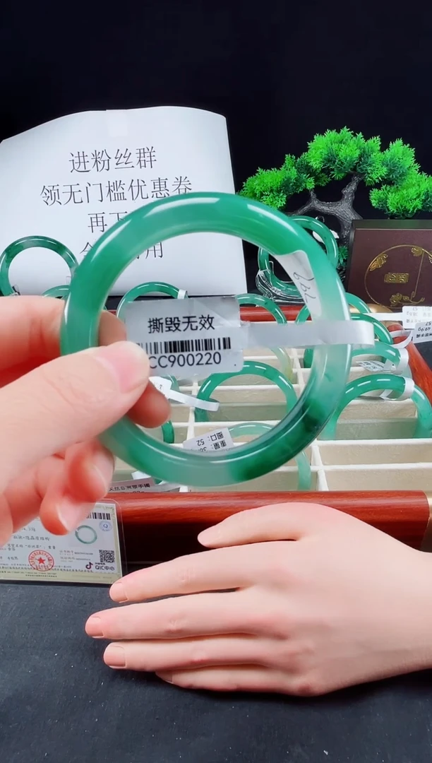未镶嵌手镯石英质玉（非洲翠）真品上等纯天然非洲翠玉手镯石英质玉