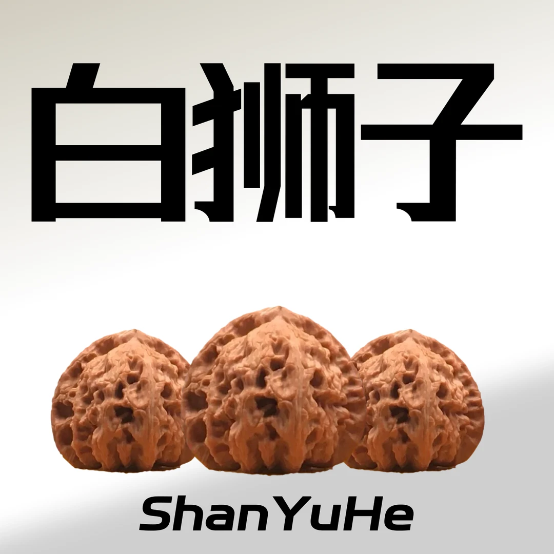 文玩核桃新果白狮子
