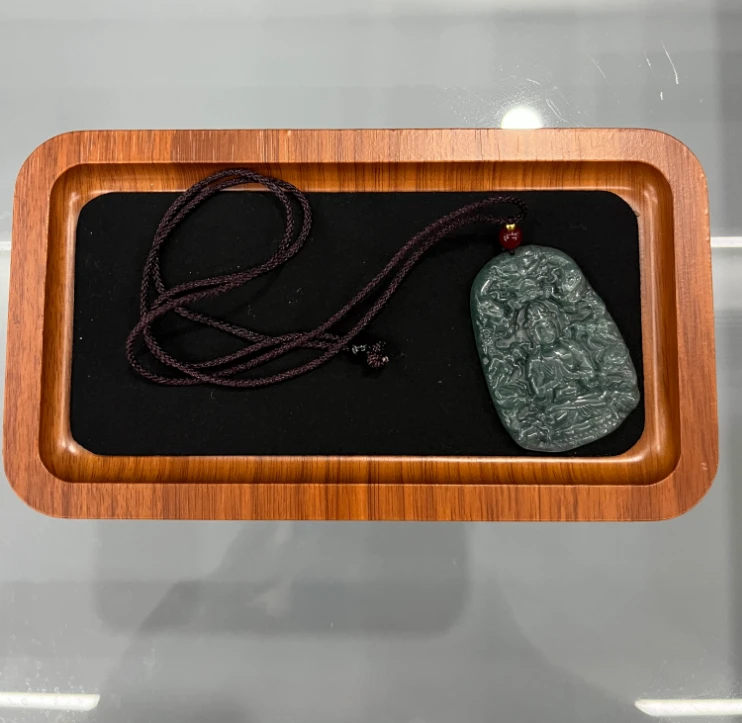 非金属布艺项链 蓝冰龙尊观牌项链饰品-1