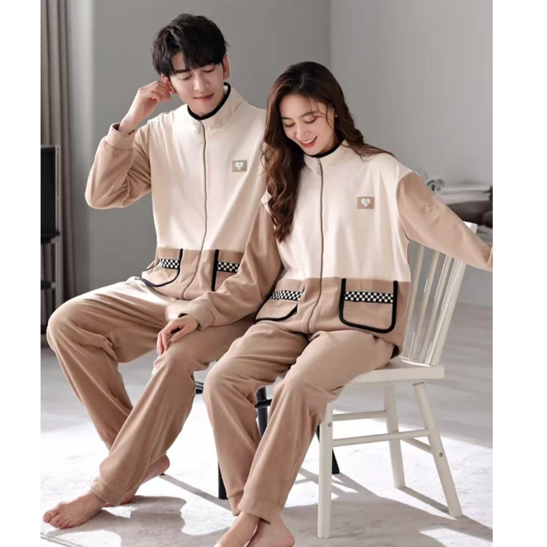 26-情侣睡衣高档拉链款保暖家居服